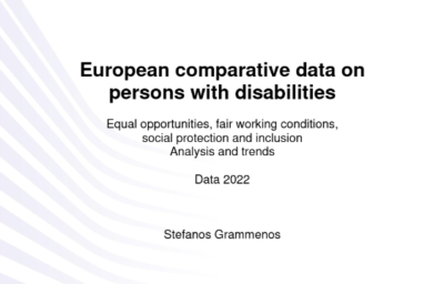 European Commission publishes the ‘European Comparative Data on Persons with Disabilities – Data 2022’ Report